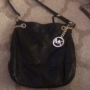 Michael Kors black over the shoulder purse